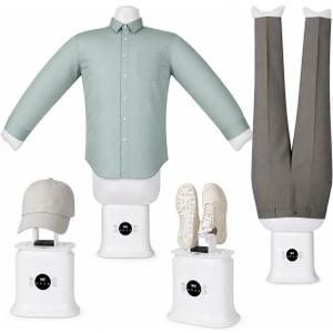 Automatic Ironing Machine for Clothes, Hands-Free Clothes Dryer and Wrinkle Remover, Portable Shirt Ironing Machine with Hot Air Drying for Shirts, Pants and Dresses, Fits up to 4XL