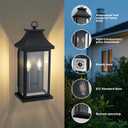 Guliaofo Large Outdoor Wall Lights Outside Lights, Exterior Lighting Fixtures Wall Mount, Wall Sconce Light Outdoor Lanterns for Porch, Black 18 inch 2-Light, 2-Pack