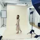 GFCC 8FTX10FT Ivory Backdrop Background for Photography Photo Booth Backdrop for Photoshoot Background Screen Video Recording Parties Curtain