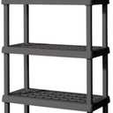 Sterilite 2-Pack 5 Shelf Unit, Heavy-Duty Shelving Storage Rack for Home and Garage, Gray - Multipurpose Plastic Organizer Shelves for Smart Organization