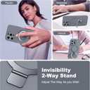 SKYLMW Designed for iPhone 15 Pro Max Case with Magnetic Invisible Stand Compatible with Mag-Safe Military Drop Tested Shockproof Silicone Phone Cases for Women Men 6.7'', Grey