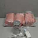 Jinei 4 Sets 20 oz Glass Mason Jar with Handle and Straws Glass Tumbler with Wide Mouth Drinking Cups Reusable Mason jar Mugs with Brush for Cold Drinks Smoothie Tea Iced Coffee