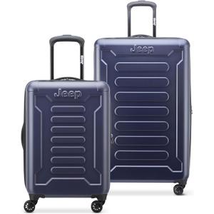 Jeep JH004C Hardside Expandable Luggage with Spinner Wheels, Peacoat Navy, 2 Piece Set 20/28 Inch