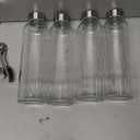 Epica Clear Glass Bottles with Lids, 18oz Resuable Glass Water Bottles for Juicing with Stainless Steel Cap to store Milk, Smoothie, etc., 100% Leak Proof, Durable and Dishwasher Safe (Set of 4) + Wine Opener