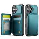 Vinich for iPhone 16 Wallet Case with Card Holder, RFID Blocking Credit Slots Kickstand Shockproof Phone Cover Fit for iPhone 16 6.1" Bluish Green