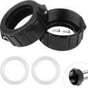 2" Spa Hot Tub Heater Split Nut Unions with Screws & Heater Gasket, Split Nut for Hot Tub and Spa Replacement Part, Suitable for 2-inch Heater Assemblies - 2 Pack