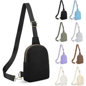 Fashion Belt Bag Waist Pack Sling Waist Bag Sling Chest Waist Pack with Ajustable Strap Small Fashion Sling Pack Causal Travel Black