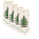 Spode - Napkin Set, Holiday Inspired Home Decor, Set of 4 (Spode Christmas Tree Collection)
