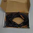 10 Pairs 3 Core 3pin Black Pigtail Waterproof Ray Wu Connector for LED Smart Pixel Lights (13.5mm 3pin 30cm)