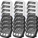 Weewooday 24 Pcs Digital Kitchen Timer Magnetic Timer Bulk On/Off Switch Minute Second Count up Countdown Loud Alarm for Exercise Cook Baking(Black, White)