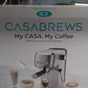 CASABREWS 3700 Essential Espresso Machine 20 Bar, Stainless Steel Cappuccino & Latte Machine with Steam Frother for Home, 43.9oz Water Tank, Coffee Gift for Women & Men, Silver