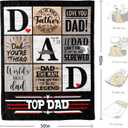 Dad Birthday Gift from Daughter, Christmas Birthday Gifts for Dad from Son, Fathers Day Presents from Kids, Cool Present for Daddy Who Wants Nothing, Soft Throw Blanket 60X50