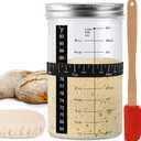 40oz/1200ml Sourdough Starter Kit Extra Thermometer Strips and Breathable Covers Included in Sourdough Starter Jar A Perfect Sourdough Bread Starter Kit for Beginners to Expert