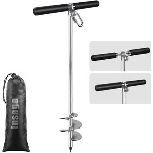 Insaga 304 Stainless Steel Sand Anchor for Boat - Fully Welded Sand Spike for Shallow Water, Kayak, Jet Ski & Pontoon, Non-Slip Handle, 36" Jetski Anchor