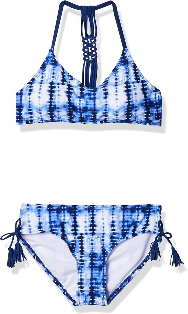 Kanu Surf Girls' Willow V-Neck Bikini Beach Sport 2-Piece Swimsuits (8)