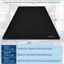 Garage Mat with Raised Edge, 1000D PVC Non-Slip Floor Protector for Cars Trucks SUVs, Snow Melt Containment Tray for Winter, Comes with Squeegee & 8 Attachment Straps, 4 Size Options (7.9x16 to 8.6x22