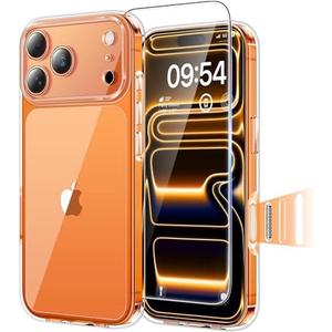 TAURI for iPhone 17 Pro Max Case, Camera Control Full Camera Protection, with Screen Protector, Military-Grade Protection Shockproof Phone Case for iPhone 17 ProMax, Clear