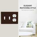 Coffee Brown 3 Gang 2 Toggle 1 Duplex Combination Light Switch Plate Decorative Triple Toggle Wall Plate Cover Electrical Faceplate Switch Face Plate