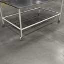 EnduraSteel Stainless Steel Mobile Prep Table Powder-Coated Mild Steel Frame 6F x 3'9F