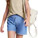 Girls Oversized T Shirts Kids Summer Tops Crewneck Cute Cap Sleeve Tee Trendy Athletic s Teen Shirts Clothes 2025 (Beige)