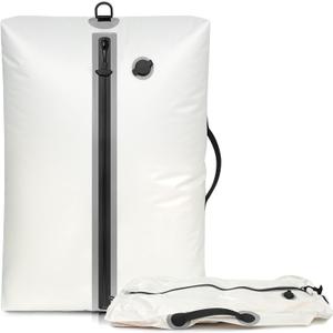 BAGAIL TPU Vacuum Bag for Travel, Reusable Compression Bag with IPX8 Waterproof Zipper, Save Space for Suitcase, Backpack and Carry on (White, ExtraLarge, No Pump)