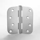goldenwarm 3 Pieces Satin Nickel Door Hinges 4 x 4 Heavy Duty Hinges with 5/8" Radius Corners - Residential Door Hardware, Brushed Nickel Iron