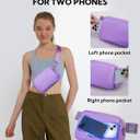 WATERFLY Crossbody Belt Fanny Pack: Sports Walking Waist Bag Runner Belt Bum Bag Hip Fannie Pack Phanny Fannypack Woman Man for Hiking Jogging Running (Purple)