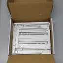 2Pack Under Shelf Storage Basket Organizer Expandable Width Add-On Space Saver Hanging Under Cabinet Pantry Kitchen Countertop Desktop Bookshelf Cupboard Board Slide-in White Heavy-Duty Metal (8.66D * 10.04-16.81W * 6.3H)