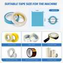 Automatic Rotary Tape Dispenser, 13-60mm Length, 3-25mm Width, Office School Supply for Scotch Tape, Double-Sided Tape, High Temperature Tape