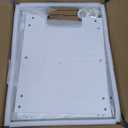 LANDEN Aquarium Wooden Stand and Cabinet for up to 16 Gal Tank, Fish Reptile Sea Salt WaterTank Stand, Nano Foam Leveling Mat Included, W23.6xD11.8xH31.5 in, Wooden Matte White Painted(Stand Only) (White-fig8_inlet)