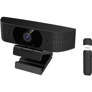 1080P Wireless Webcam for PC, Webcam with Noise-reducing Mic, 92FOV360 Rotation, Plug and Play, Wireless Camera Works with Skype, Zoom for indoor and outdoor Conference meetings, video calls