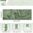 10 Pack Sage Green Table Runner 10ft Cheesecloth Table Runner 120 Inch Gauze Boho Rustic Sheer Cheese Cloth for Banquet Picnic Baby Shower Party Wedding Holiday Dcor