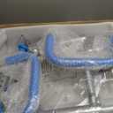 FSA/HSA Eligible Sliding Shower Chair Tub Transfer Bench for Bathtub with Swivel Seat, Shower Bench with Pivoting Arms, Height Adjustable Shower Seat, 350 lbs,White&Blue,Standard