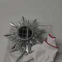 Silver Mirrors Wall Decor Metal Sunburst Mirror Wall Art Decorative Mirror Home Decoration Rhinestone Small Wall Mirror for Living Room Bedroom Bathroom Entryway Set of 3