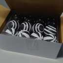 Riceshoot 24 Pcs Christmas Black and White Ball Ornaments Xmas Plastic Stripe Dot Hanging Ball for Christmas Tree Party Decoration Supplies(2.36 Inch)