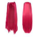 Long Straight Hot Pink Wig for Women, Costume Cosplay Wigs with Bangs, Woman Dance Christmas Cosplay Accessories Props Wig for Party