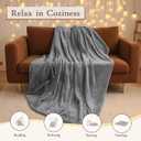 Heated Blanket Grey, 72" x 84",  Model: LY03B-7284