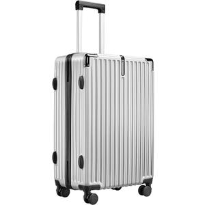 Hardside 20" Carry on Luggage with Hook, Spinner Suitcases with Wheels for Travel, Lightweight Luggage with TSA Lock, Silver, LXL001