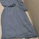 ZESICA Women's Fall Long Sleeve Dresses 2026 Casual Crewneck Chiffon Swing Pleated A Line Cocktail Party Midi Dress (Medium)