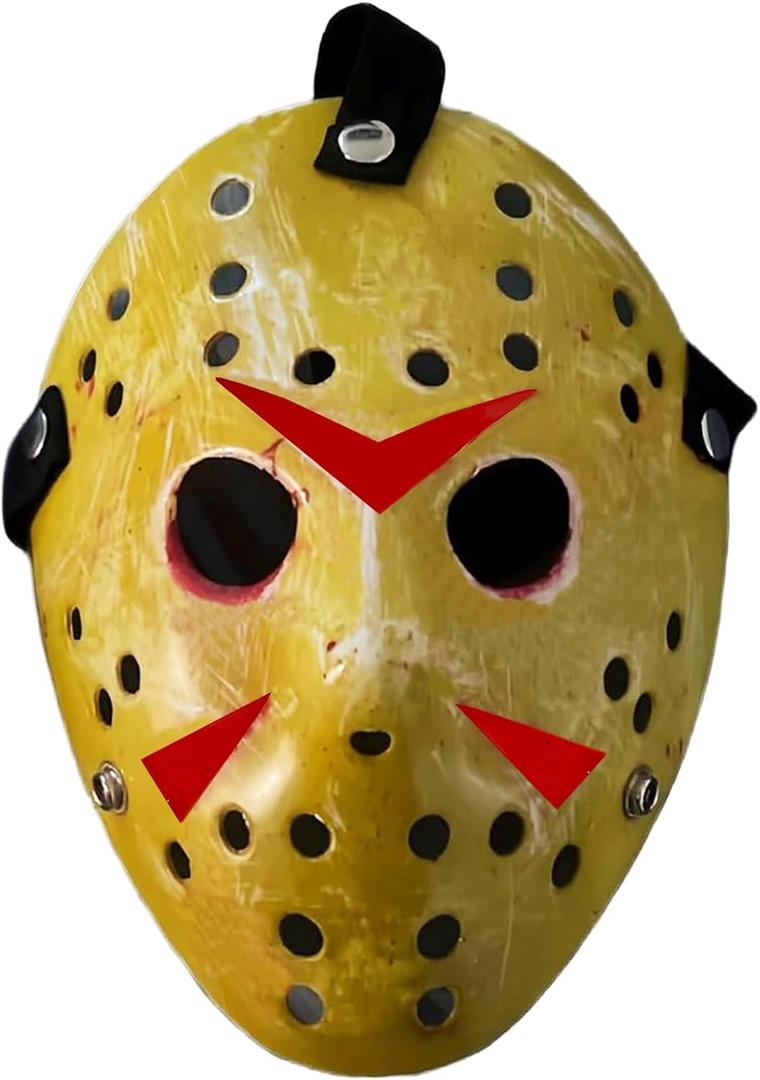 Mask Cosplay Halloween Costume Mask Prop Horror Hockey Masquerade Props Mask (Yellow)