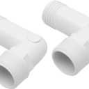 TonGass (2-Pack) 1 1/2" MPT by 90 Degree Barb Elbow Hose Adapter Compatible with Hayward Pool Pumps and Filters Replacement Hayward SPX1105Z4