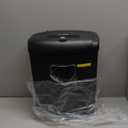 8-Sheet Micro Cut Paper Shredder P-4 High Security for Home Office Use with Handle, Shreds Credit Card/Staple 4 Gallons(Black) Visual Window Wastebasket