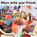 Silkfly 25 Pcs 4 oz Colorful Flower Snow Cone Cups Paper Umbrellas and Kit Spoon Straws, Shaved Ice Bowls Plastic Ice Cream Snack Small Bowls for Kids Birthday Party Summer Cookout, as shown in pictures