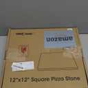 Unicook Pizza Stone for Oven and Grill, Square Baking Stone 12 Inch, Cordierite Cooking Oven Stone, Thermal Shock Resistant Pizza Pan for Pizza, Bread, Including Dough Scraper