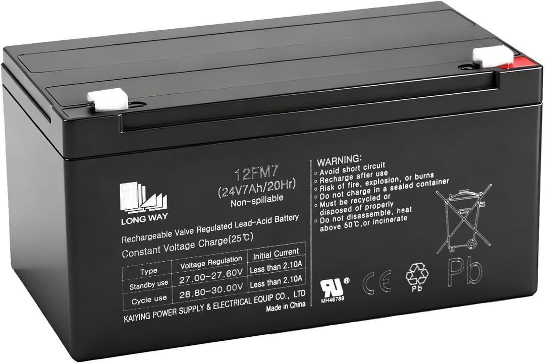 12FM7 24V7AH/20HR 24 Volt Battery for Kids Ride on Toys Valve Regulated Sealed Lead-Acid Battery