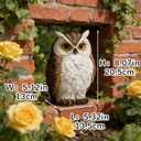 Owl Statue Garden Decor, Resin Waterproof Halloween Indoor Outdoor Lawn Yard Patio Office Living Room Decoration Gifts for Mom Women (8.3 Inch)