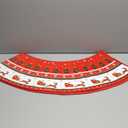 Christmas Tree Skirt Red White Cloth Christmas Tree Base Cover Skirts Decor for Xmas Party Holiday Home Garden (Christmas, 36Inch)