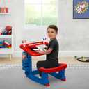 Spider-Man Draw and Play Desk by Delta Children – Includes 10 Markers and Coloring Book, Blue
