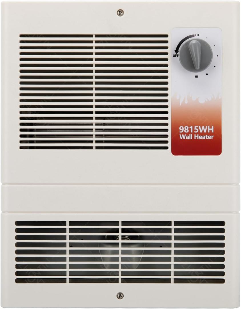 Upgraded 9815WH In-Wall Heater with Built-In Adjustable Thermostat for broan-nutone 9815WH, 1500W Large Capacity Wall Heater for Bedroom, Living Rooms, Bathroom, etc., 120/240V AC