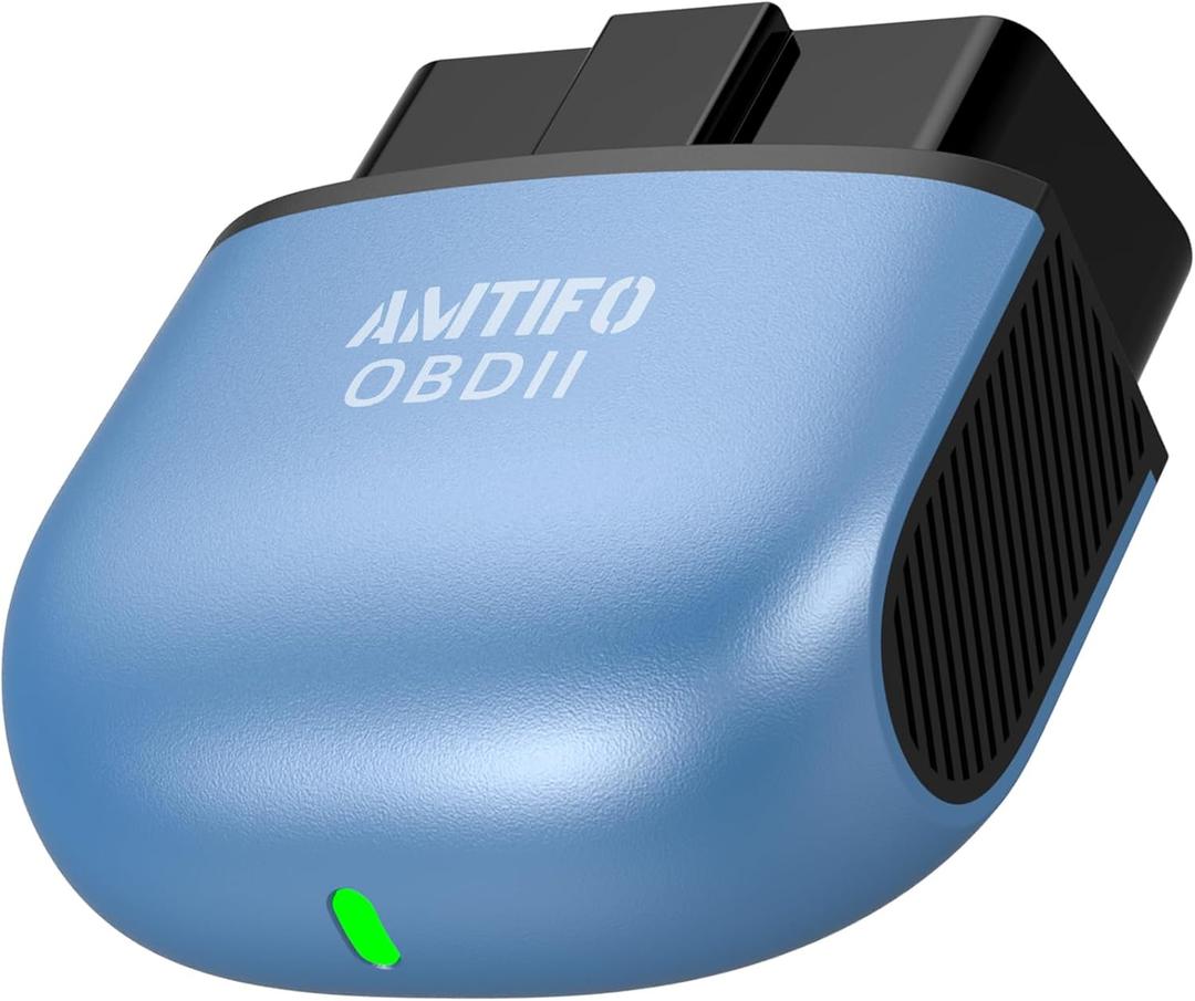 AMTIFO Bluetooth OBD2 Scanner Wireless - Auto-Connect, Clear Engine Codes, Live Data & Performance Monitoring, Works with iOS/ Android - Vehicle Diagnostic Tool for Car Owners & DIY Enthusiasts